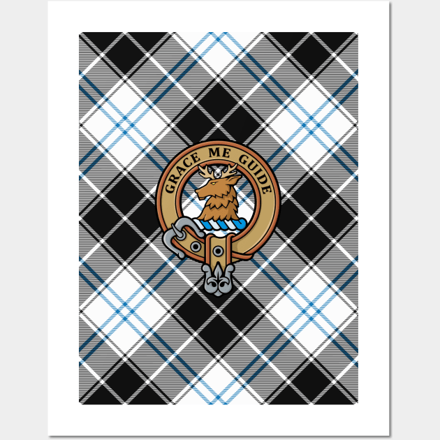 Clan Forbes Crest over Dress Tartan Wall Art by sifis